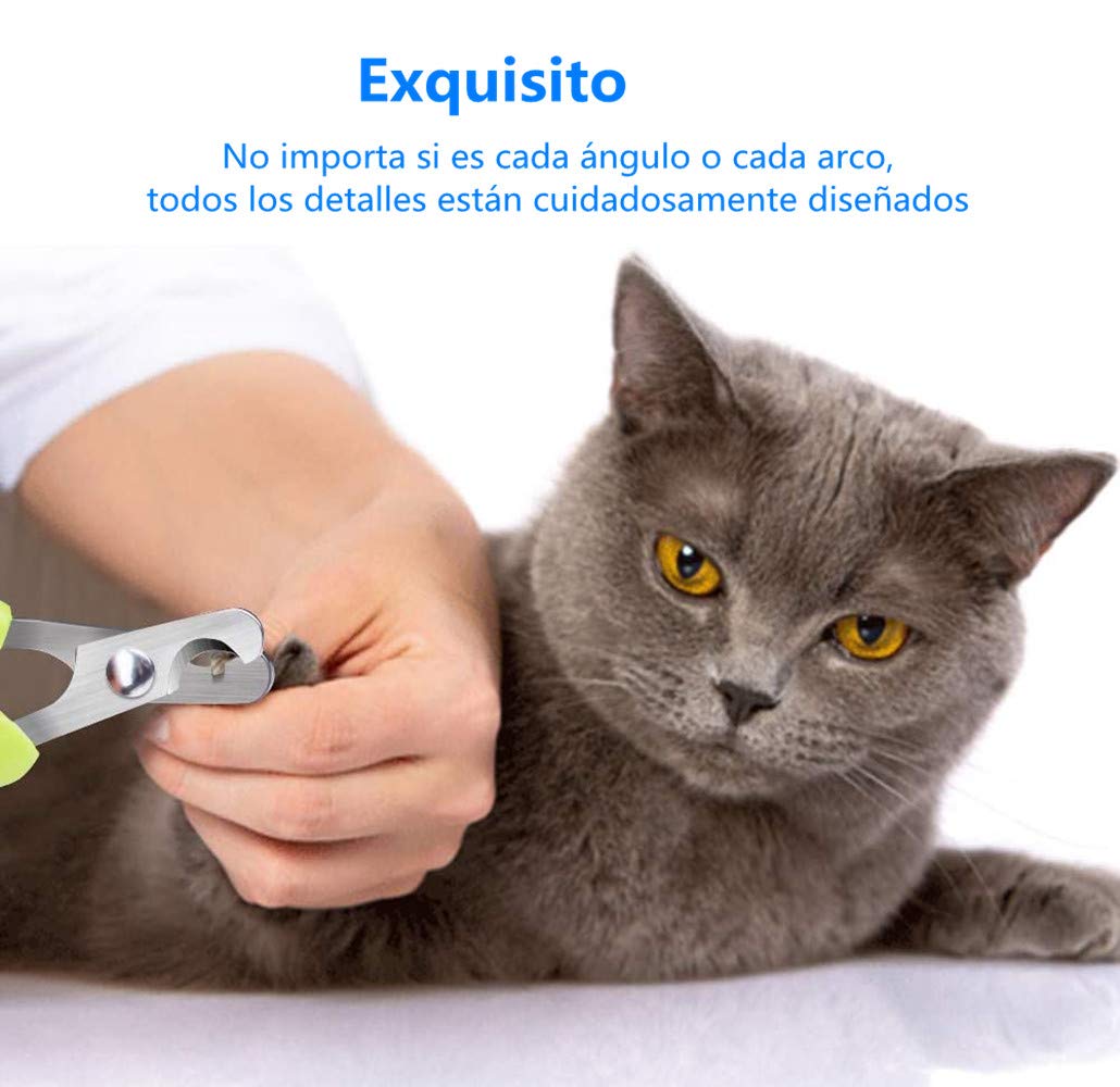 Voarge Coupe-ongles professionnel en acier inoxydable pour chiens, petits animaux et lapins, ciseaux en acier inoxydable Design incurvé de 25 degrés