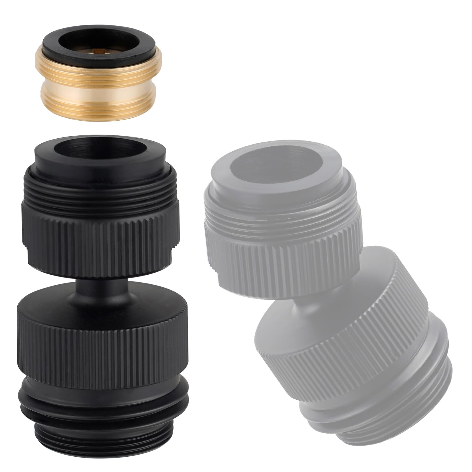Hibbent Sink Faucet to Garden Hose Adapter, Swivel 3/4" Faucet Adapter
