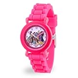 Princess Watch for Girls – Kids' Princess Watch with Pink Plastic Case & Purple Silicone Strap – Gift for Girls Age 4-7, Toddler Watches, Cute & Durable Kids’ Timepiece