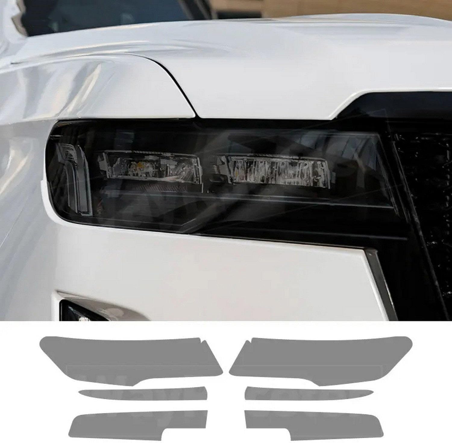 Samlng Blackened Car Front Light Film For Cadillac For Escalade 2021-2024 Car Headlight Anti Scratch Protection Film Taillight Light Transparent Smoked Tpu Tint Sticker