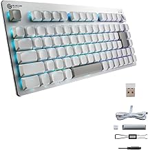Elecom TK-VK520LLWH Gaming Keyboard V custom VK520 Low Pro Bluetooth 2.4Ghz Wireless Wired Detachable Mechanical 75% Size White