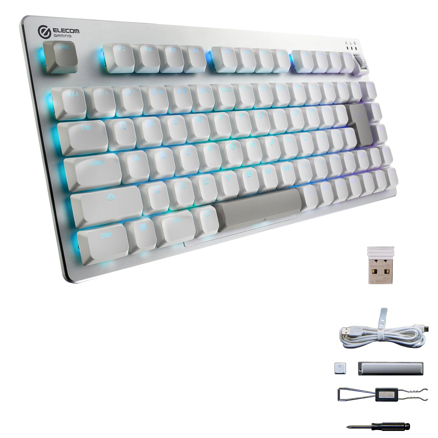 Amazon | エレコム ゲーミングキーボード V custom VK520 ロープロ 
