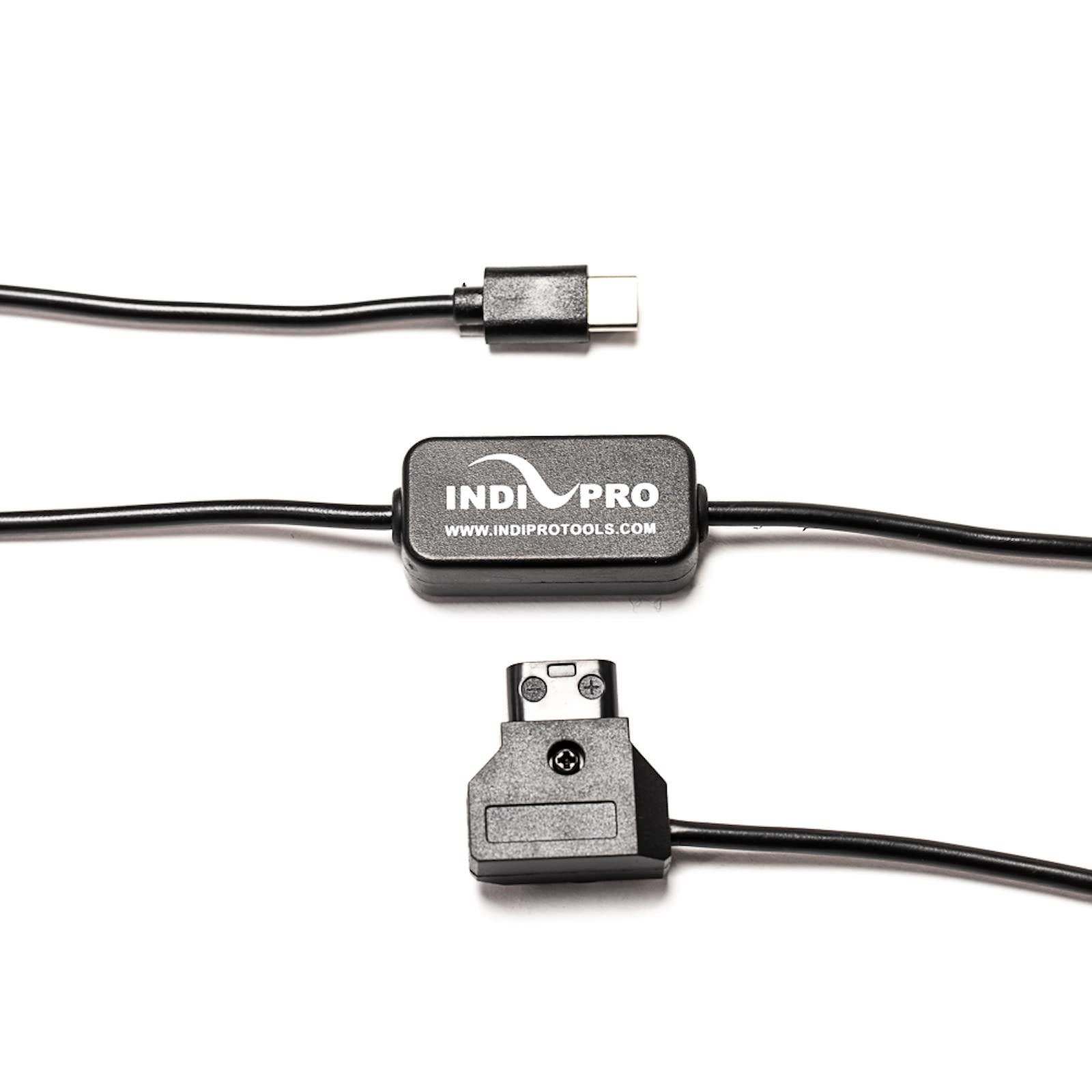IndiPRO Male D-Tap to Right-Angle USB Type-C Cable| Power Your HERO7/6/5 Black from D-Tap Power Source | Regulates 12-19V Input Voltage to Deliver 5V Output to Your Device | 3’ in Length