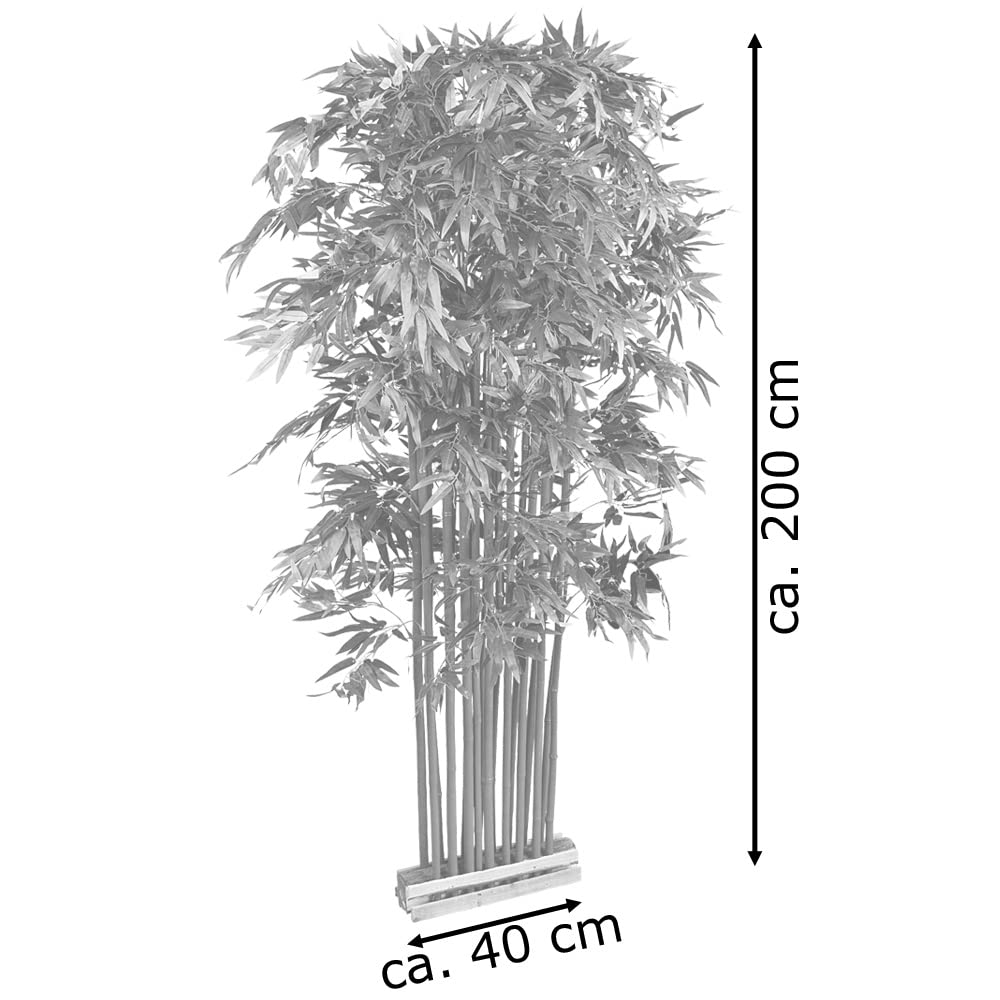Bambou Plante Arbre Artificielle Brise Vue 200cm Bois Véritable Decovego