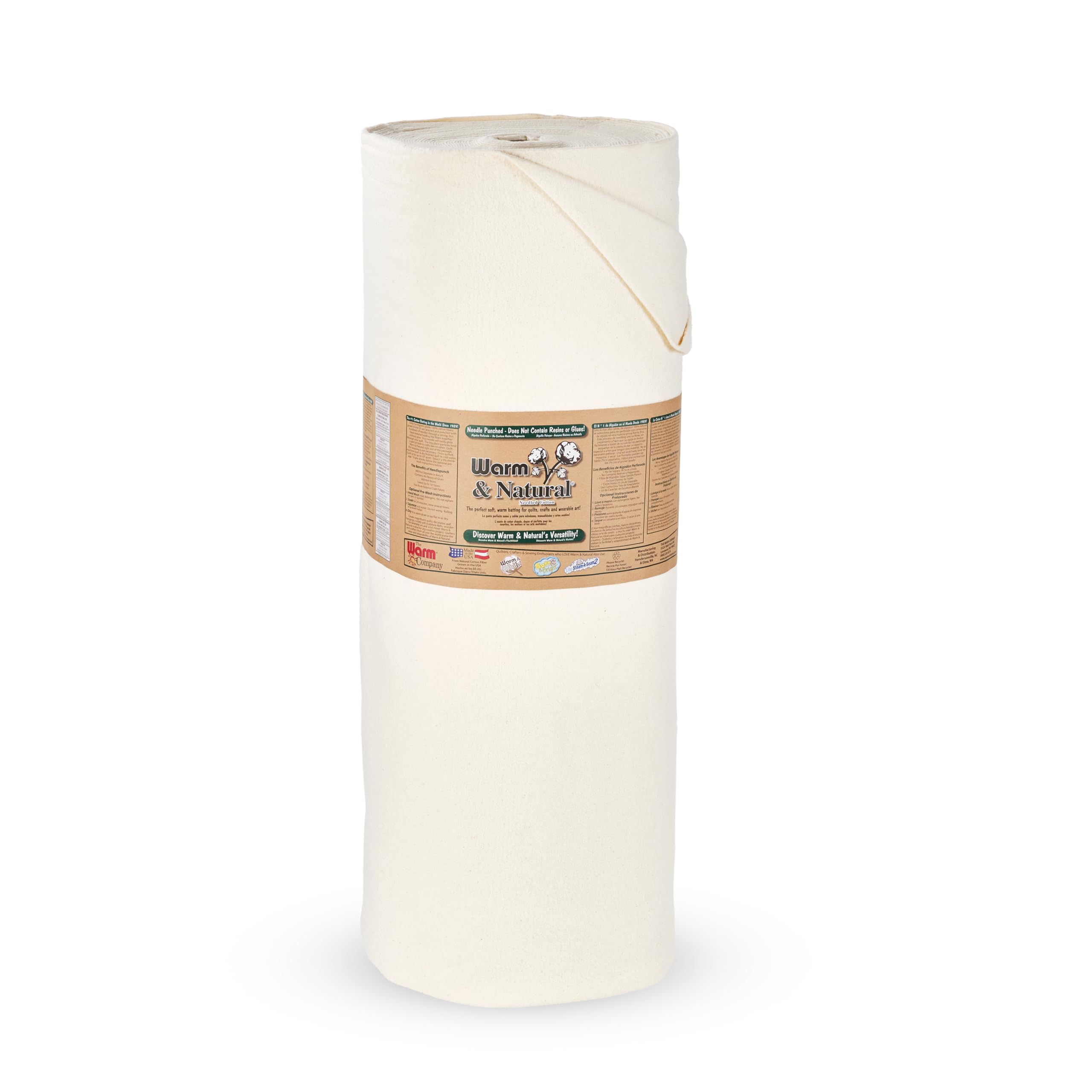 WARM COMPANY Warm and Natural Cotton Batting by The Yard, 90-Inch by 40-Yard