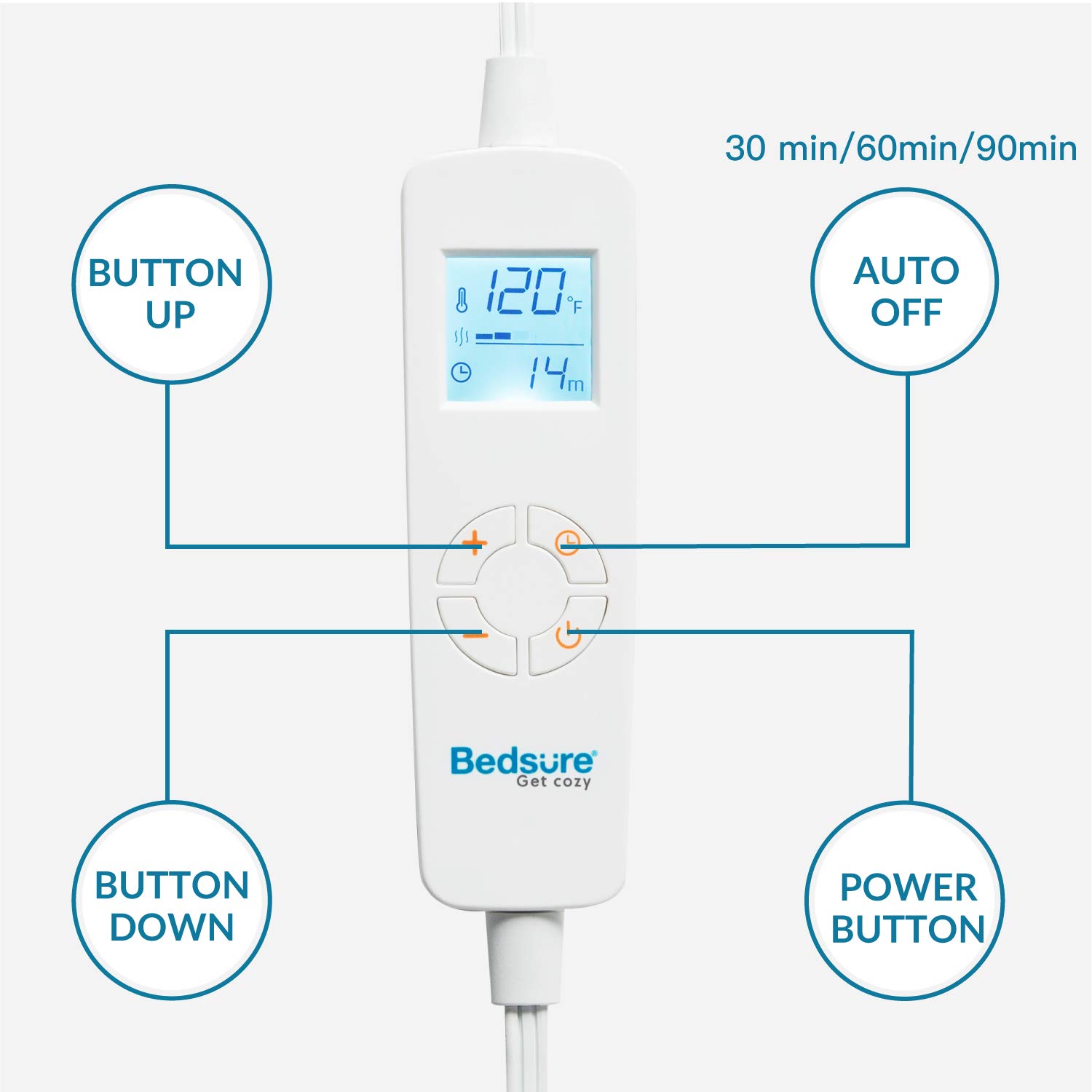 Bedsure Heating Pad for Back Pain Relief (12x24 inches) Electric