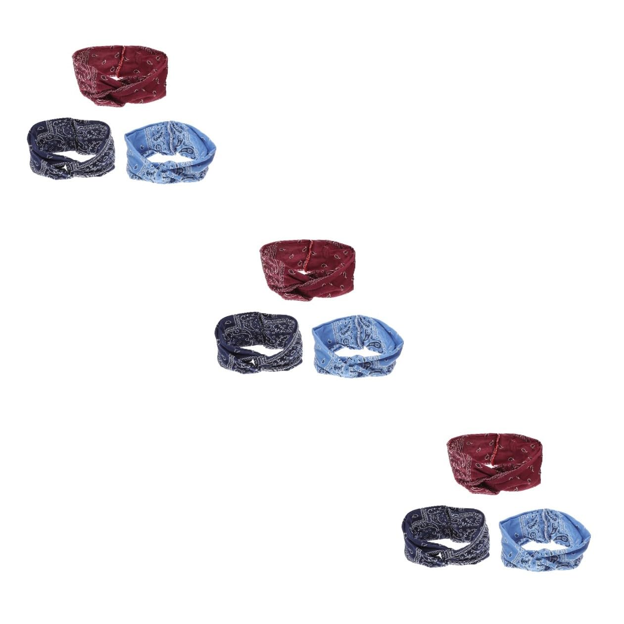 FOMIYES 3 Set Di Fasce Elastiche E Robuste Per Con Stampa Floreale in Stile Bohémien Comode Per Yoga Corsa E Sport 3 Pezzi*3