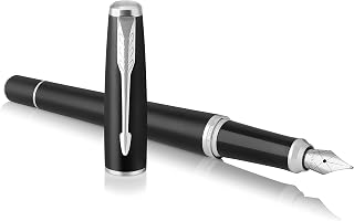 PARKER Urban Fountain Pen  Muted Black with Chrome Trim  Medium Nib with Blue In - Compare price