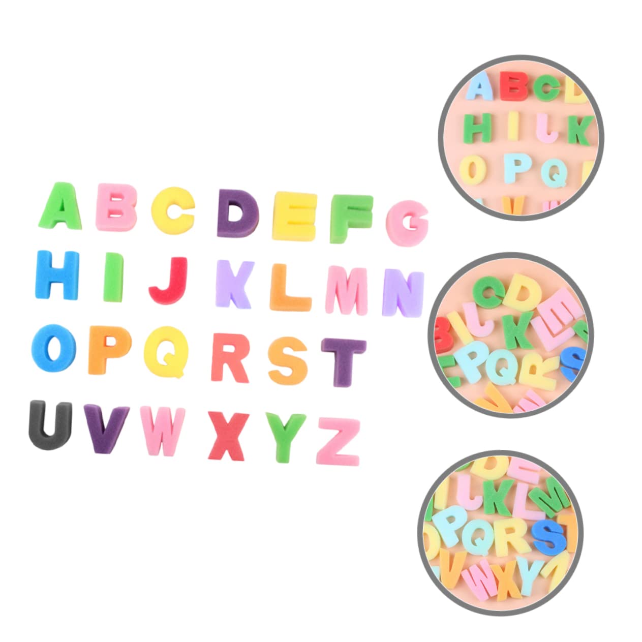 VILLCASE Children's Art Painting Tools 26pcs Alphabet Sponge Stamps Set of Boys and Girls Painting Sponges Easy to Use Carry