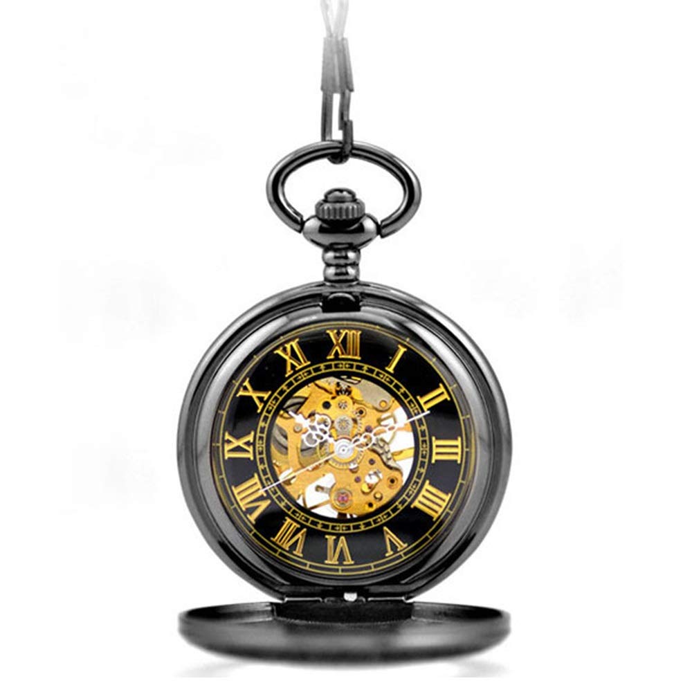 Reloj de Bolsillo Unisex Unisex clásico de Bolsillo Antiguo Reloj mecánico con la Solapa Cadena en Reloj para Unisex