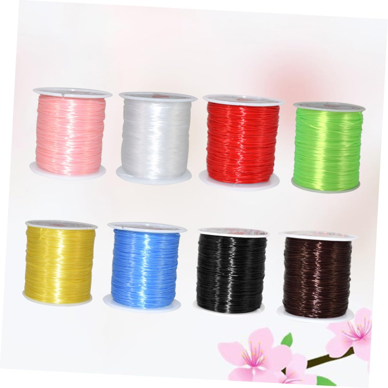 NUOBESTY 16 Rollos De Cuerda Suministros Para Manualidades Eslinga Elástica Suministros Para Hacer Joyas Cuerda Fuerte Pulsera De Hilo Elástico De Cristal Joyería De Cadena Cuerda