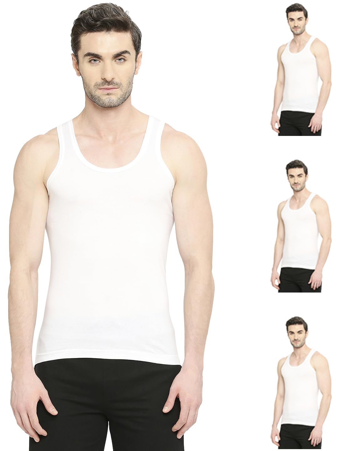vip Men's Bonus Premium 100% Combed Cotton Vest | Regular Fit Antibacterial and Odour Control Vest for Men | Combo Pack-picture-26