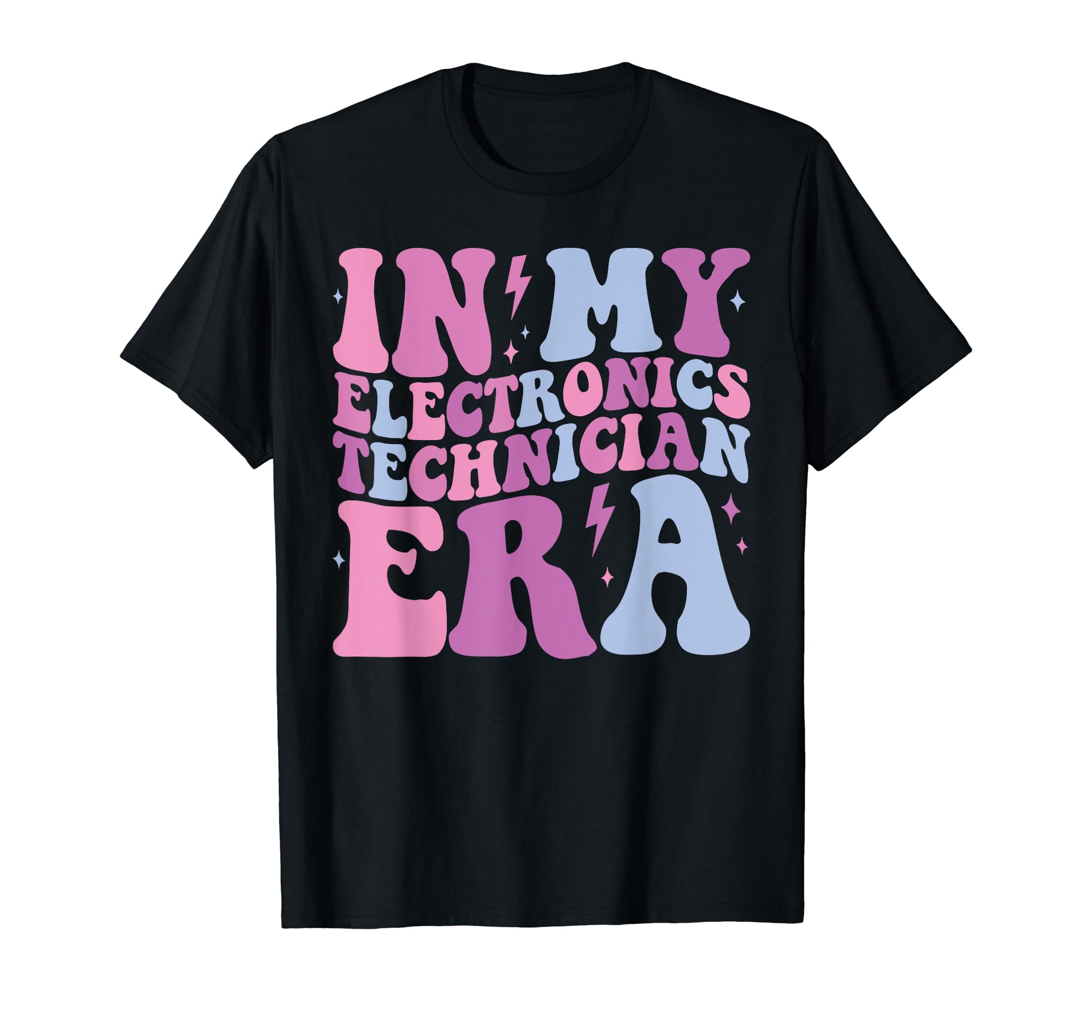 Groovy in My Electronics Technician Era Funny Retro Gifts T-Shirt
