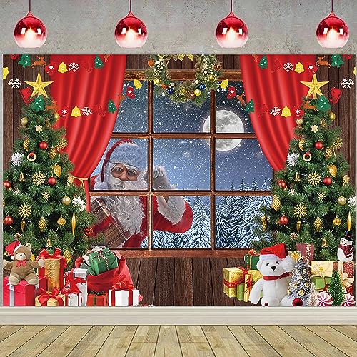 Décoration Fond Photo Noël Toile Fond Photo Noël Forêt Enneigée - Décor Hiver Sapins Gelés 2,2x1,5m - Vinyle Réutilisable - Studio Photo Decoration Hiver