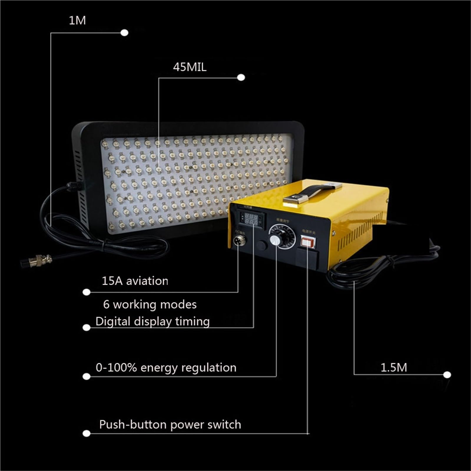 Światło żywiczne UV, Lampa UV do utwardzania żelu 800 W z funkcją ściemniania 405 nm 395 nm 365 nm, klejem bezcieniowym, tuszem UV, lakierem, drukiem, żywicą(3000W,395nm)