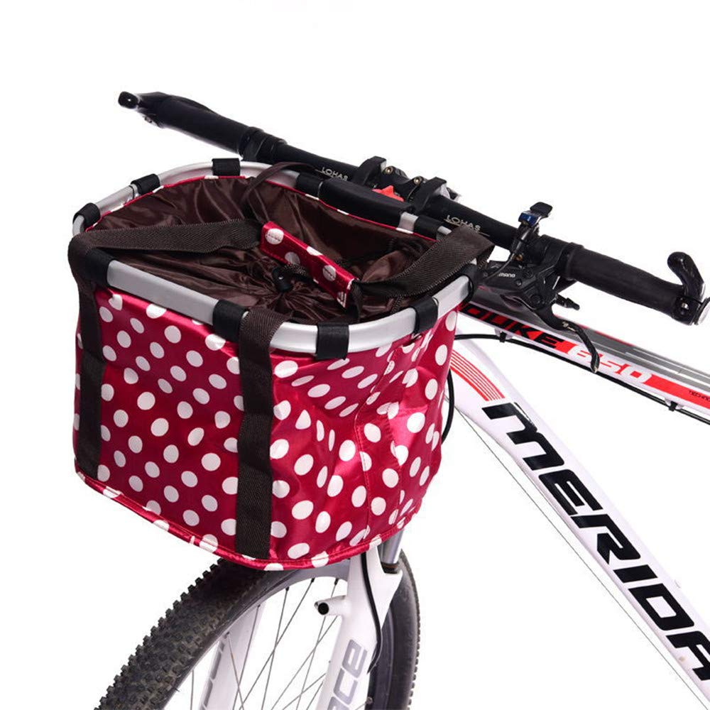 Cestino Bici Anteriore Rimovibile Per Animali E Shopping - Nero, Impermeabile E Pratico