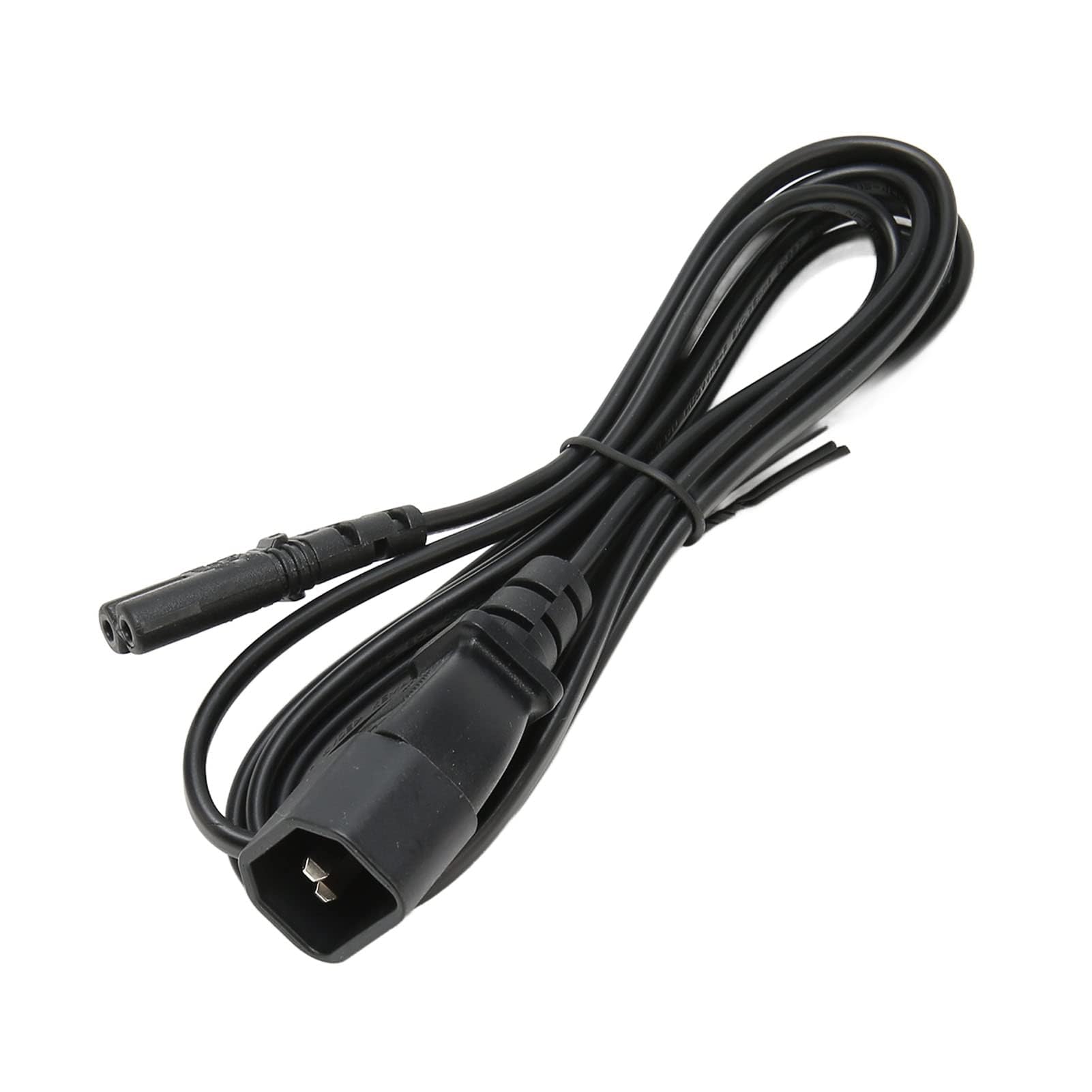 Ejoyous IEC320 C14 na C7, odporny na wysokie temperatury kabel zasilający PVC, wytrzymały, 10 A, 2500 W, do laptopów, monitorów, drukarek, aparatów fotograficznych