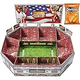 SNACKADIUM PRO - XXL SNACKSTADION für American Football Fans, AUFGEBAUT - Ready für Dein Gameday,Geschenk zum Super Bowl, Geburtstag, Snackstadium passend zur NFL (Teamfarbe Rot)