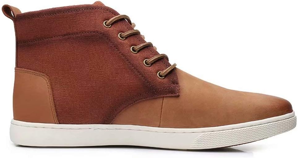 Arkbird Casual Sneaker Shoes, Lace-up Leather Chukka Boots for Men 10 818-brown image 3 of 8 B08K75DKNG