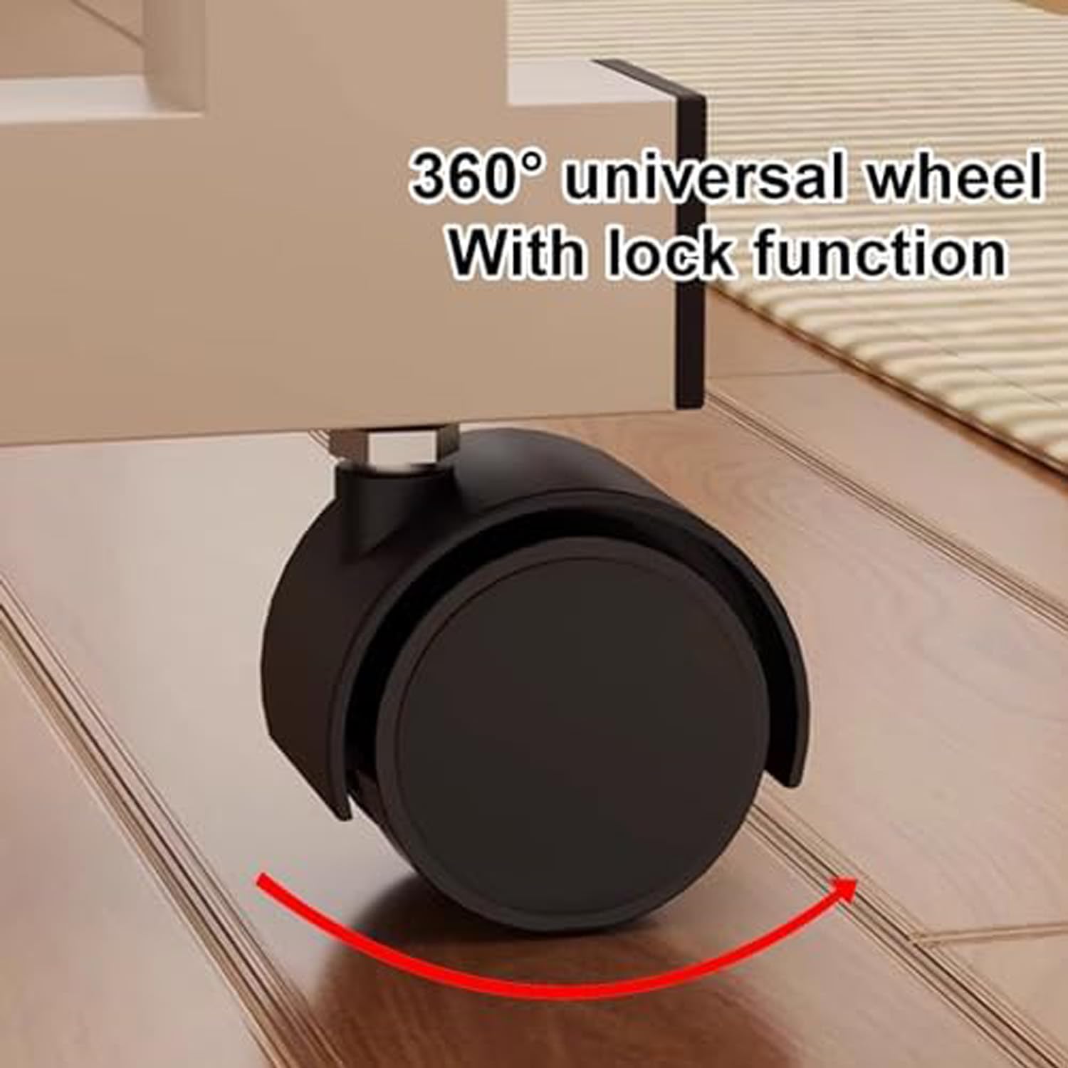 Mesas de Cama con Ruedas, mesas de Cama para Silla de Ruedas, portátil Grande, Bandeja de Desayuno Plegable, Escritorio de pie con Ruedas Ajustable con inclinación (Color: Blanco+)