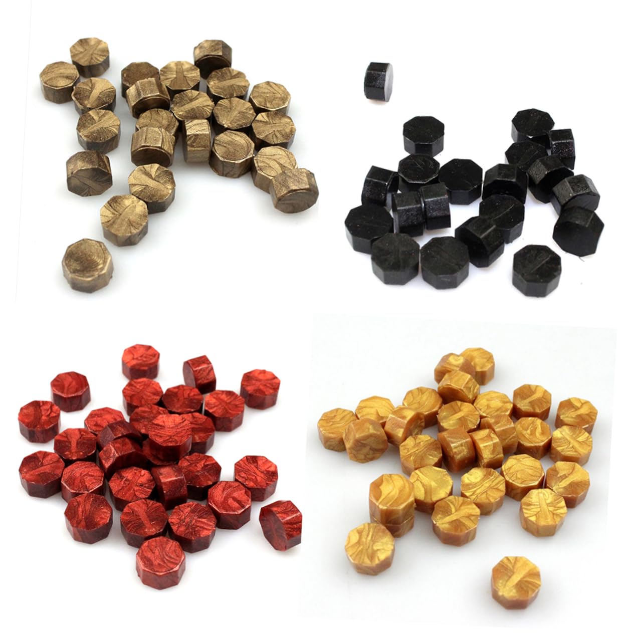 Lurrose 309stücke Sealing Wax Set Teile Bronze Oktagon Wachsperlen Inkl Schmelzlöffel Kerzen Für Hochzeiten Einladungen Karten Bastelprojekte