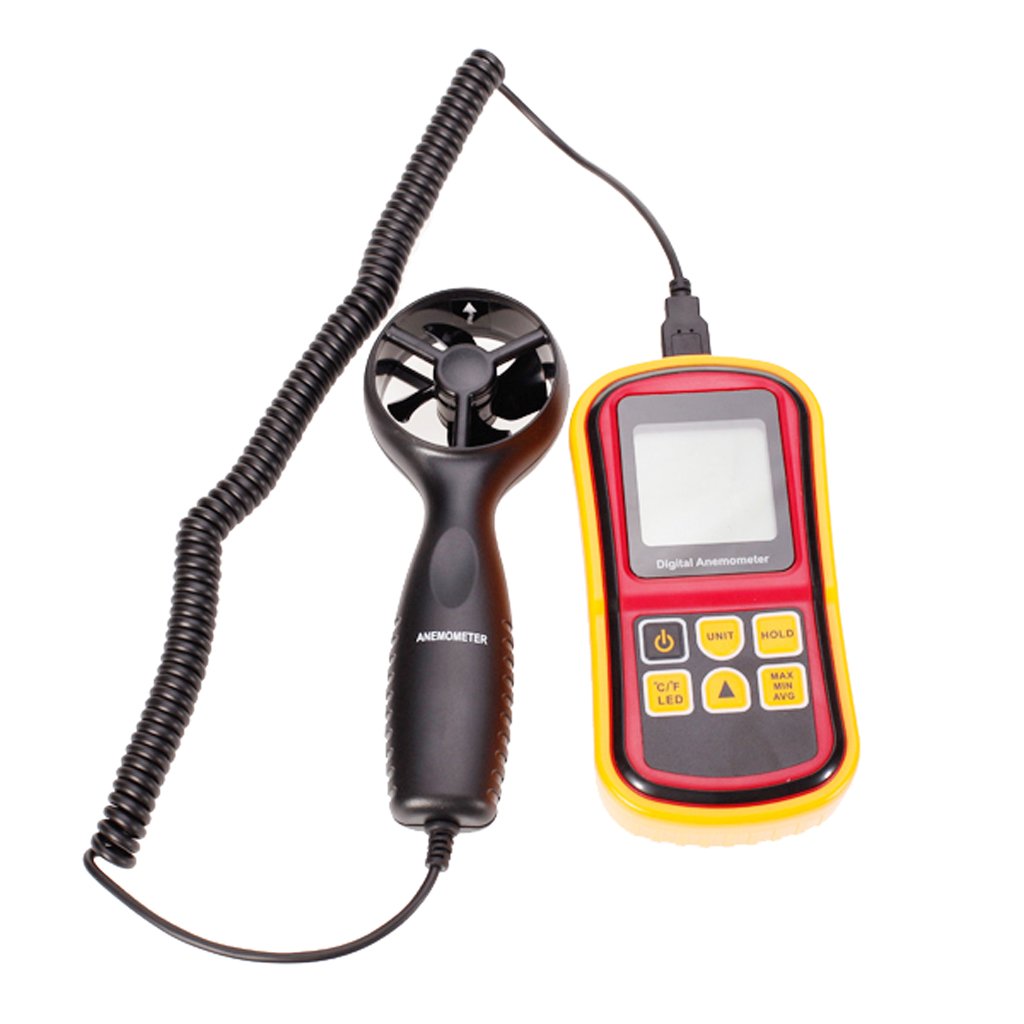 Tekit GM8901 LCD Digital Wind Speed Temperature Measure Gauge Anemometer / Ideal tool for Windsurfin