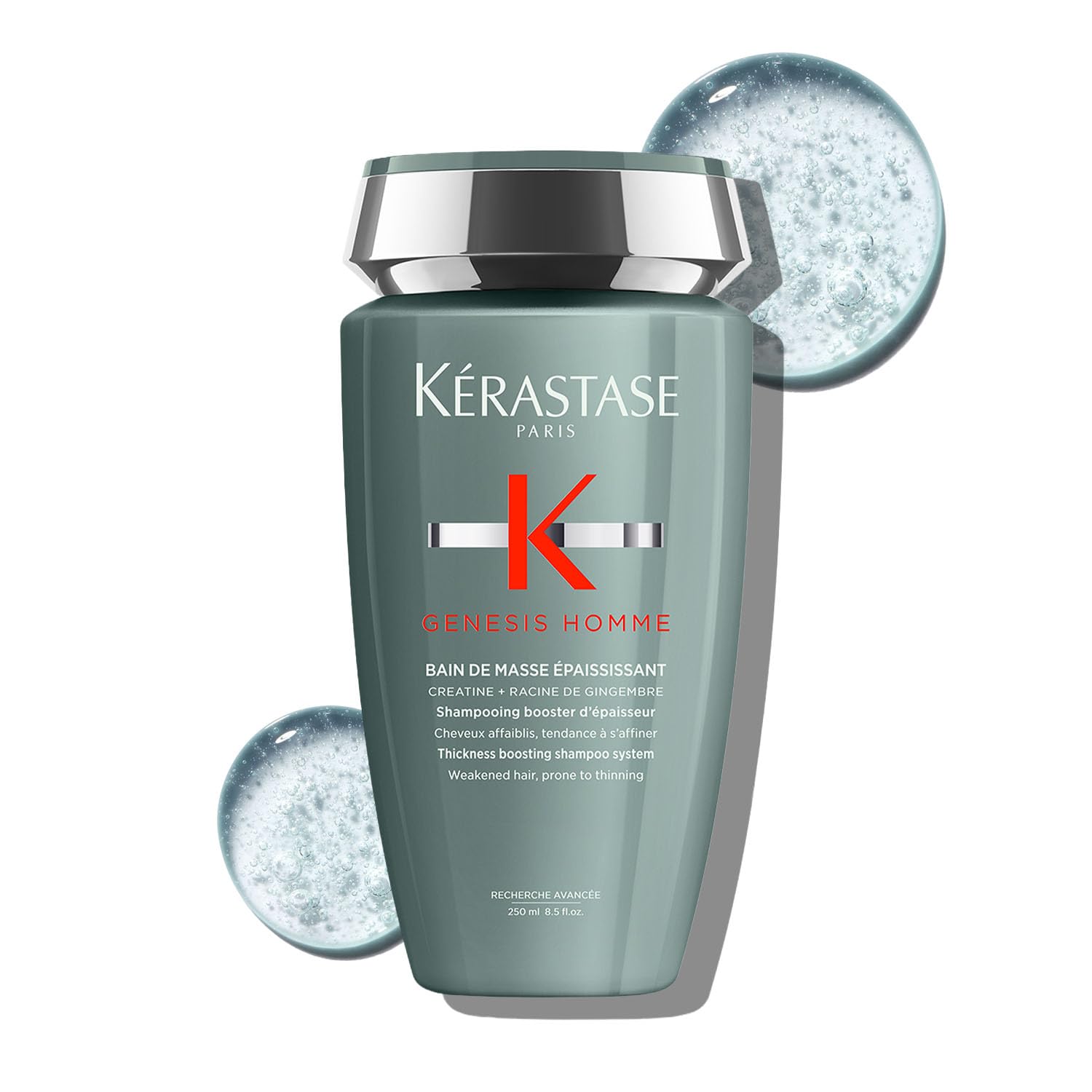 Kérastase Genesis Homme Anti-Hair Fall Thickening Shampoo For Men | For Weakened Hair, Prone to Thinning | Thickness Boosting Shampoo| With Ginger Root Extract & Creatine | 250ml-image-38