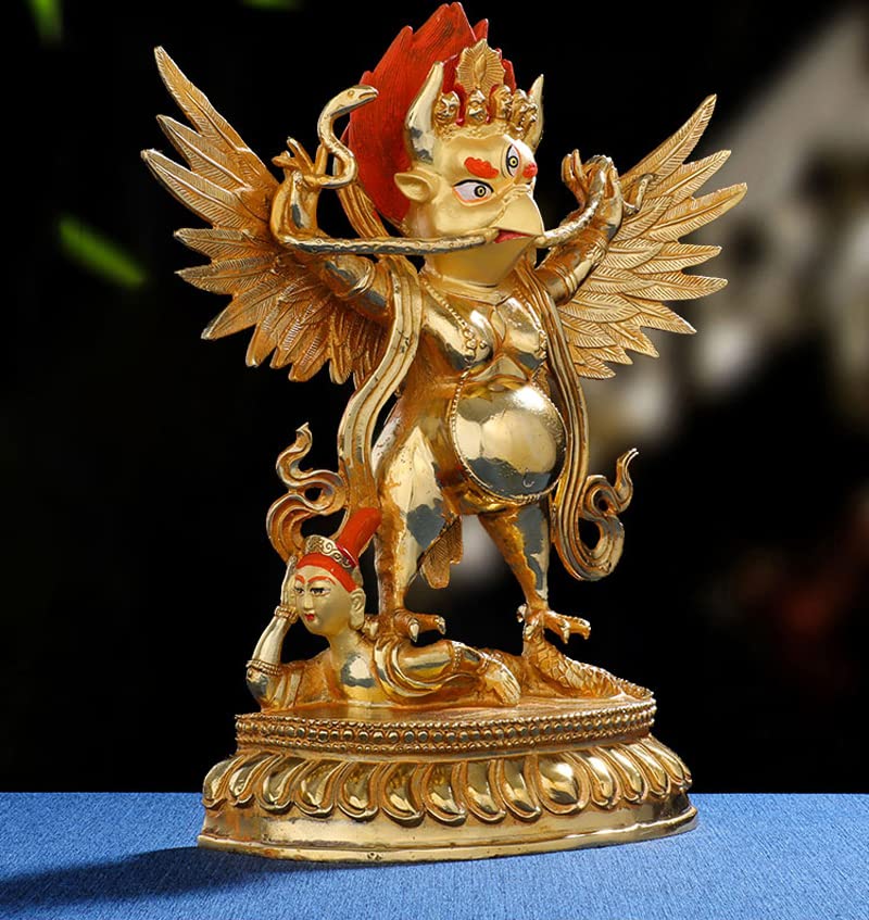 仏像 銅製 金翅大鵬鳥 仏教 密宗 銅仏 賞物 置物 珍品希少唐物 木箱付