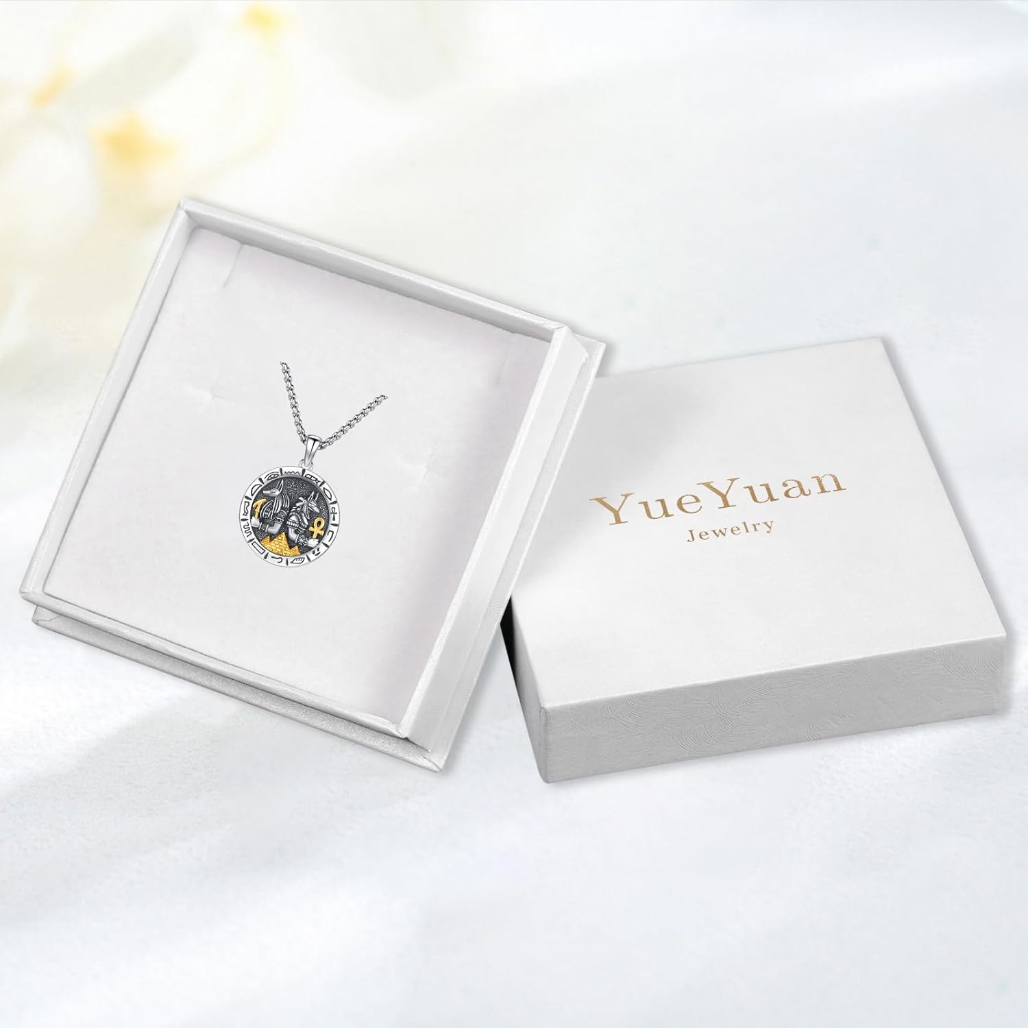 Egyptian Necklace for Men 925 Sterling Silver Anubis/Bastet Pendant Amulet Jewelry Gifts for Father's Day Birthday Christmas - Image 7