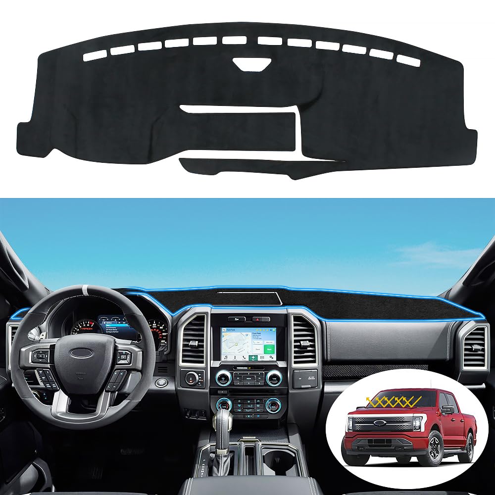 Photo 1 of ** used***VEENJOY Dash Cover Compatible with Ford F-150 F150 Lightning Accessories 2022 2023 2024, Dash mat Dashboard Cover Compatible with F-150,No Glare Anti-Slip and Sunshade Protector