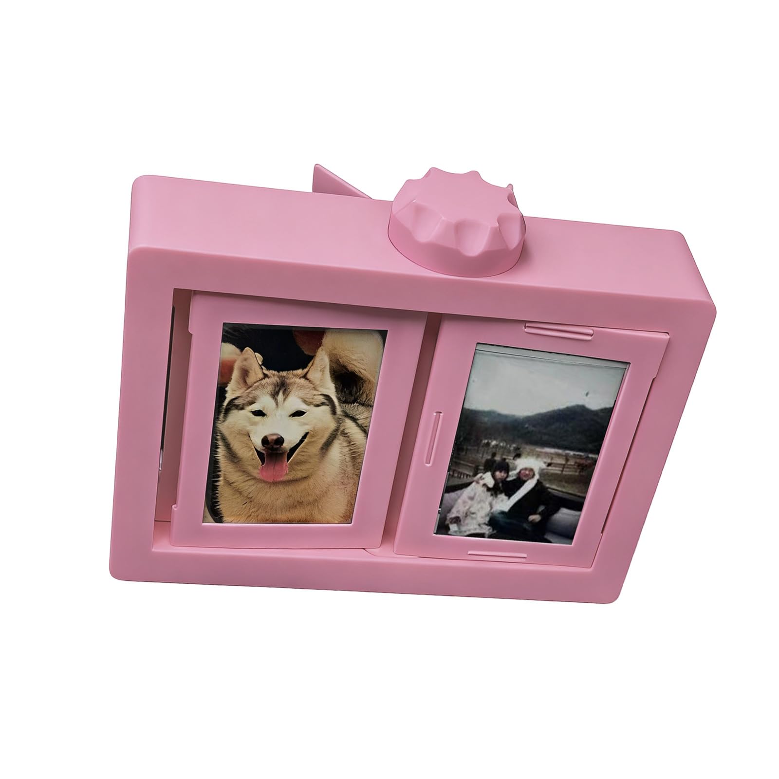 Rotatable Picture Album 2x3Inch Holds 12 Slots Desktop Shelf Display for Giving Twirling Photo Display