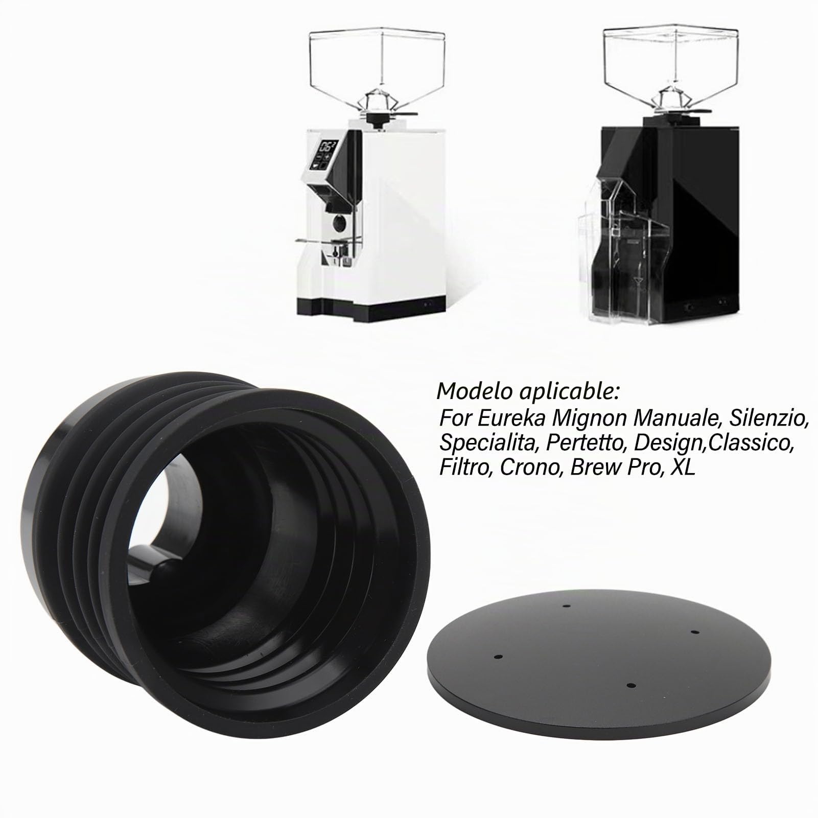 Molinillo de café con Tolva Monodosis, Silicona ABS para Eureka Mignon Manuale, Silenzio, Specialita, Pertetto, Design,Classico, Filtro, Crono, Brew Pro, XL, el Contenedor de