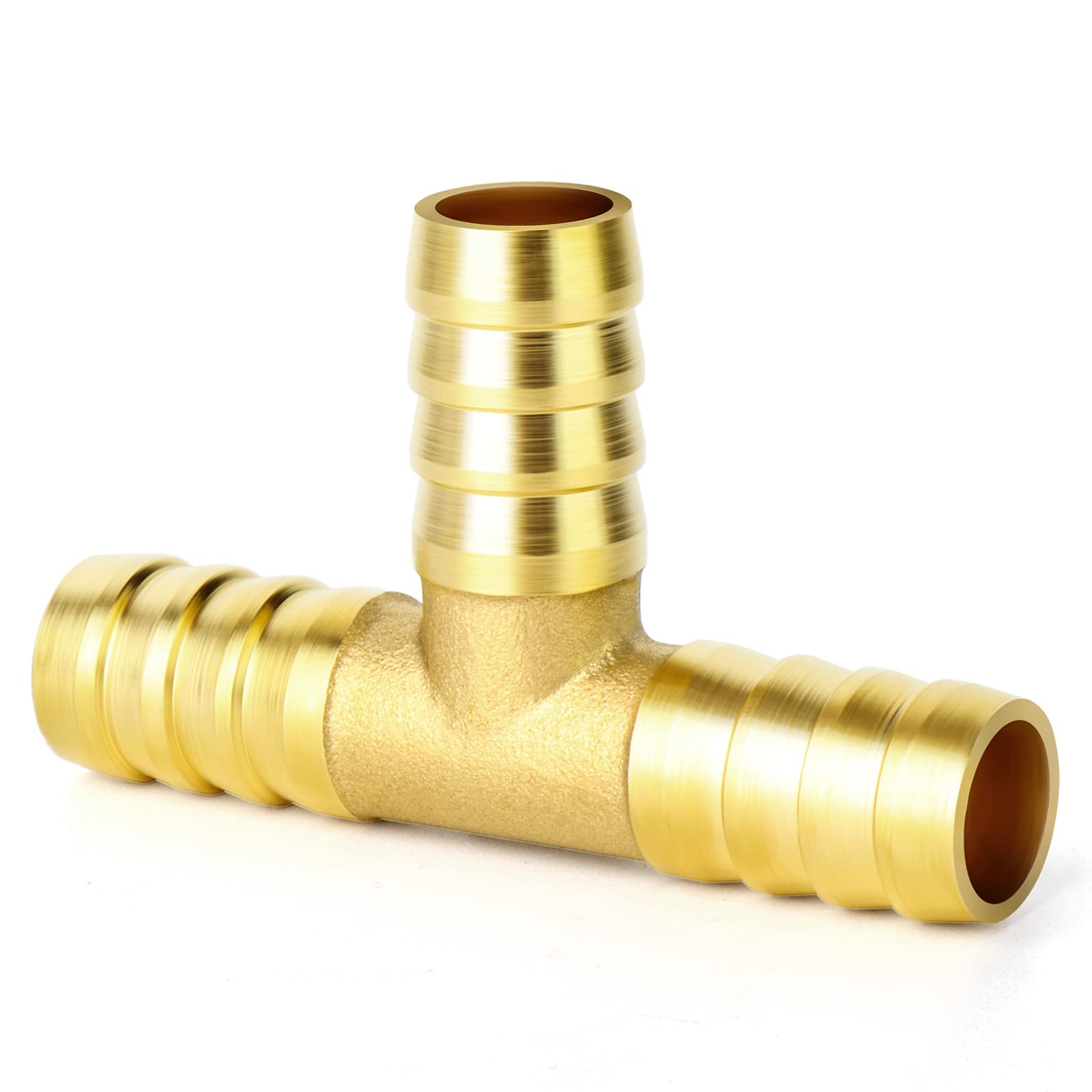 M METERXITY Ottone Tubo Uncino Raccordi - 5/8 OD Ottone Uncinato Giuntatrice Raccordo Applicabile a Acqua Carburante (T Forma 3 Vie