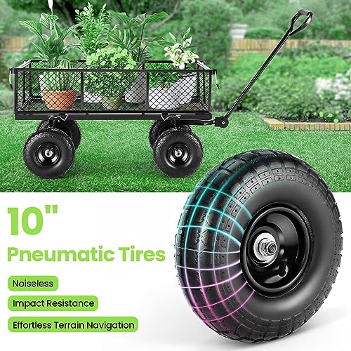 Steel Garden Cart with Removable Sides