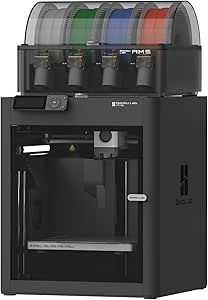 Bambu Lab P1S Combo 3Dプリンター, P1S 多色造形 3Dプリンター&AMS, 筐体付き, 高温材料対応, 4台AMSで16色造形可能, 高速CoreXY構造, 造形速度は500mm/s、加速度は20000mm/s²まで対応, 自動ベッドレベリング, 組立不要, 日本語UI対応, 造形体積 256 x 256 x 256 mm³