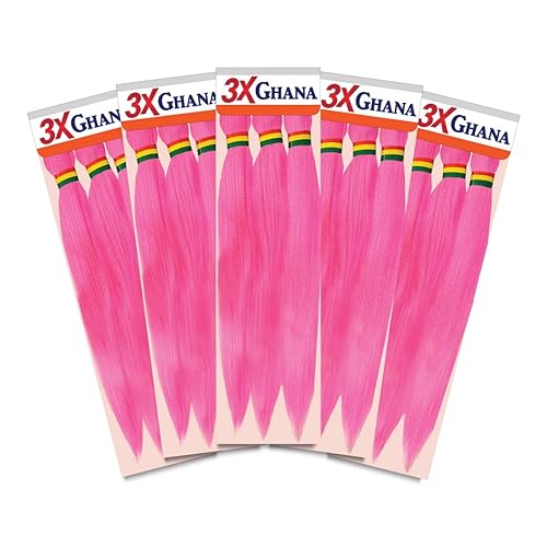 Miniatura 10 de REALISTIC - Paquete múltiple. Trenzas preestiradas X-Pression 3X Ghana desplegadas 50 pulgadas, 100% Kanekalon fácil de trenzar sin picazón (paquete