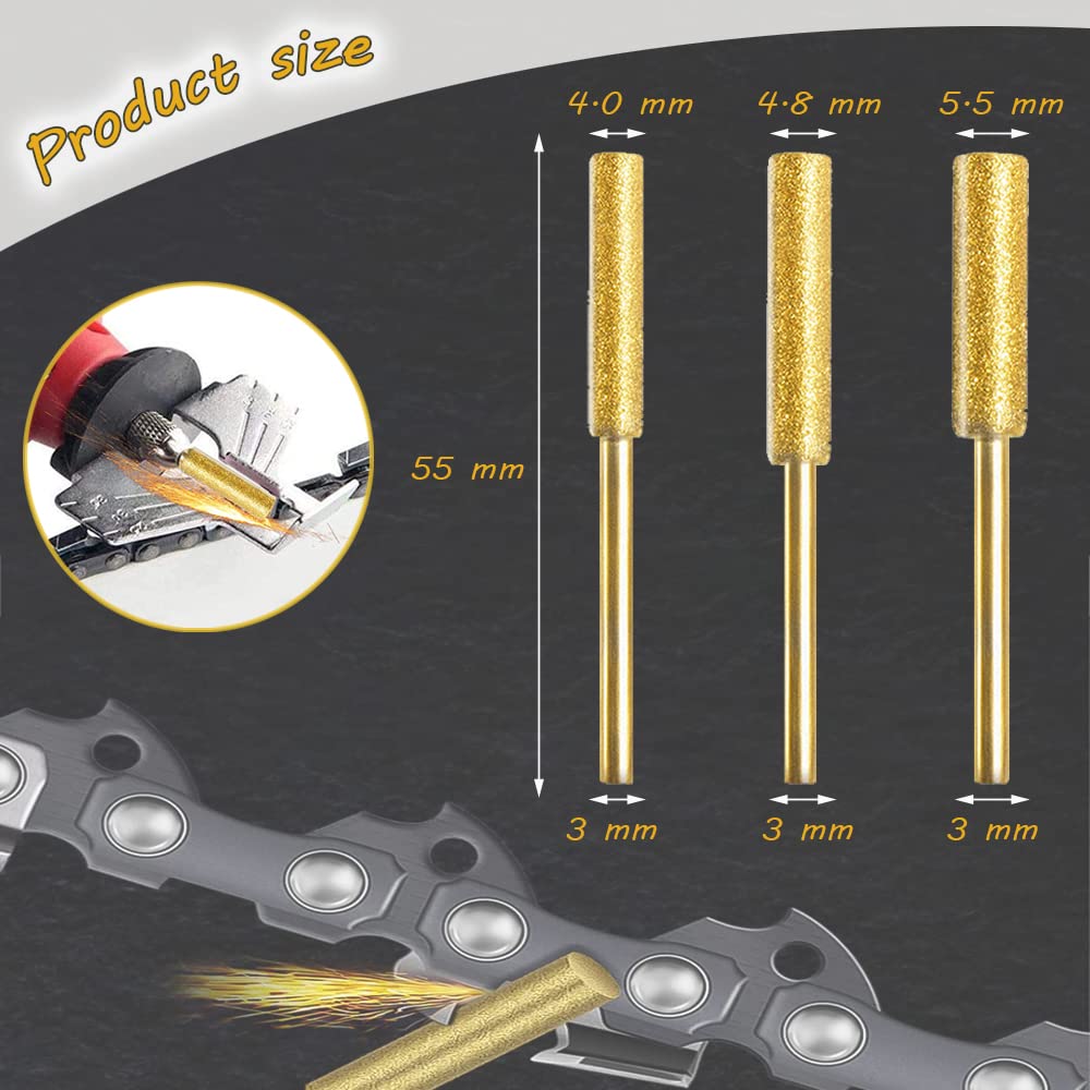 PATIKIL 32 Stuks Diamant Kettingzaag Slijper 3/16 Inch Hoge Hardheid