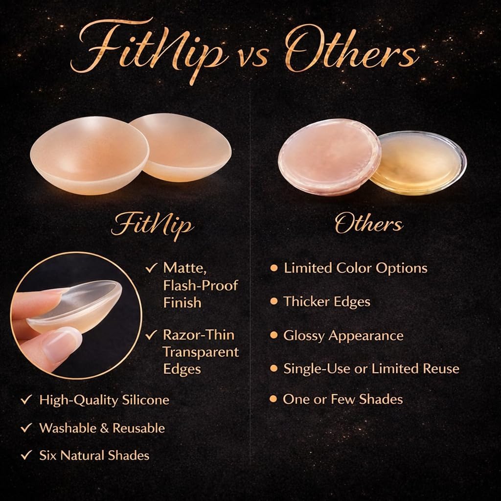 Silicone Nipple Covers for Women – Non-Adhesive, Ultra-Thin, Invisible, Reusable, Seamless, 6 Natural Shades - Image 5