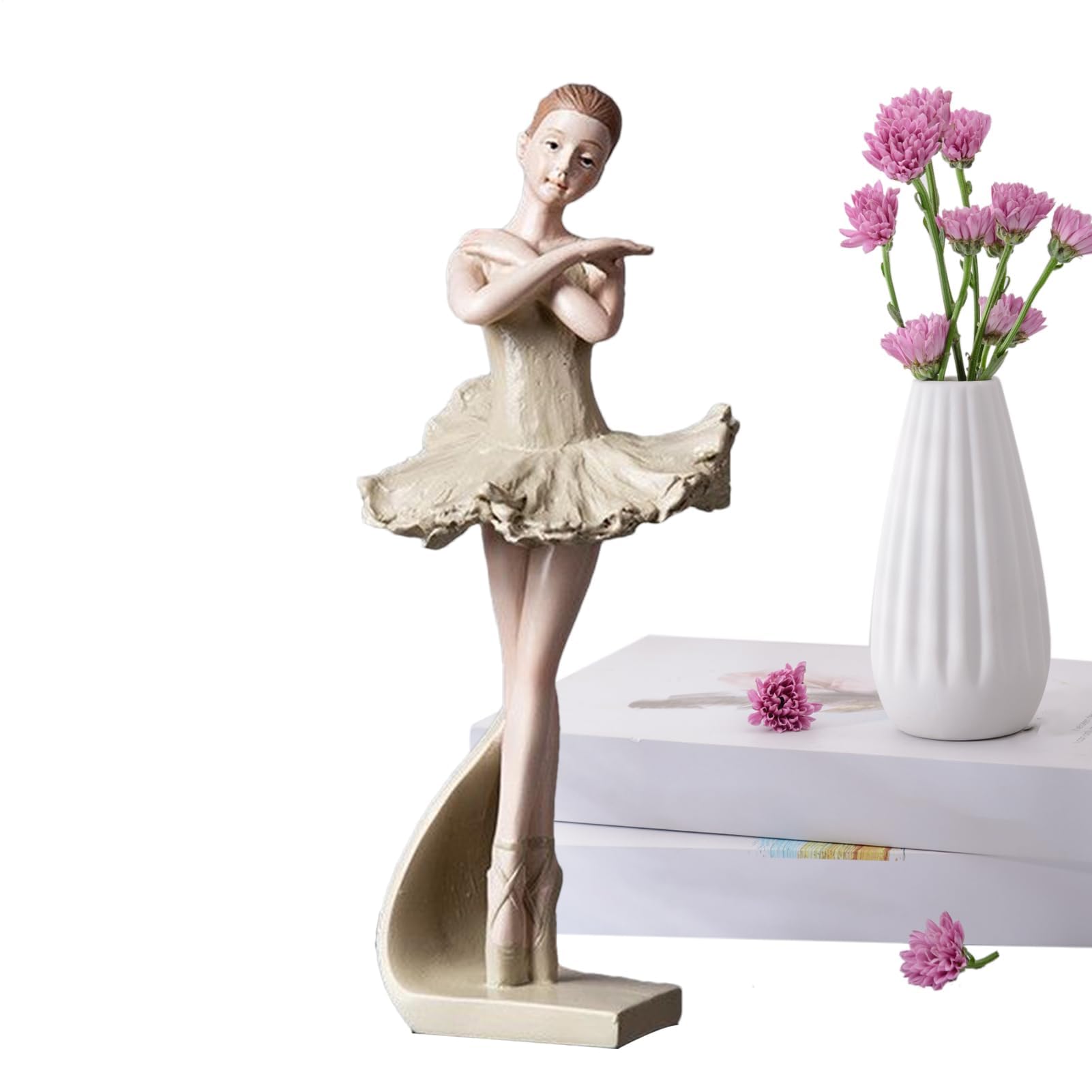Artystyczna lalka Balerina Figurka - Posąg z żywicy Dom Rzeźba dekoracyjna Elegancka ozdoba Pokój dzienny, sypialnia, biurko, inauguracja, ekskluzywny prezent dla rodziny i rodziców