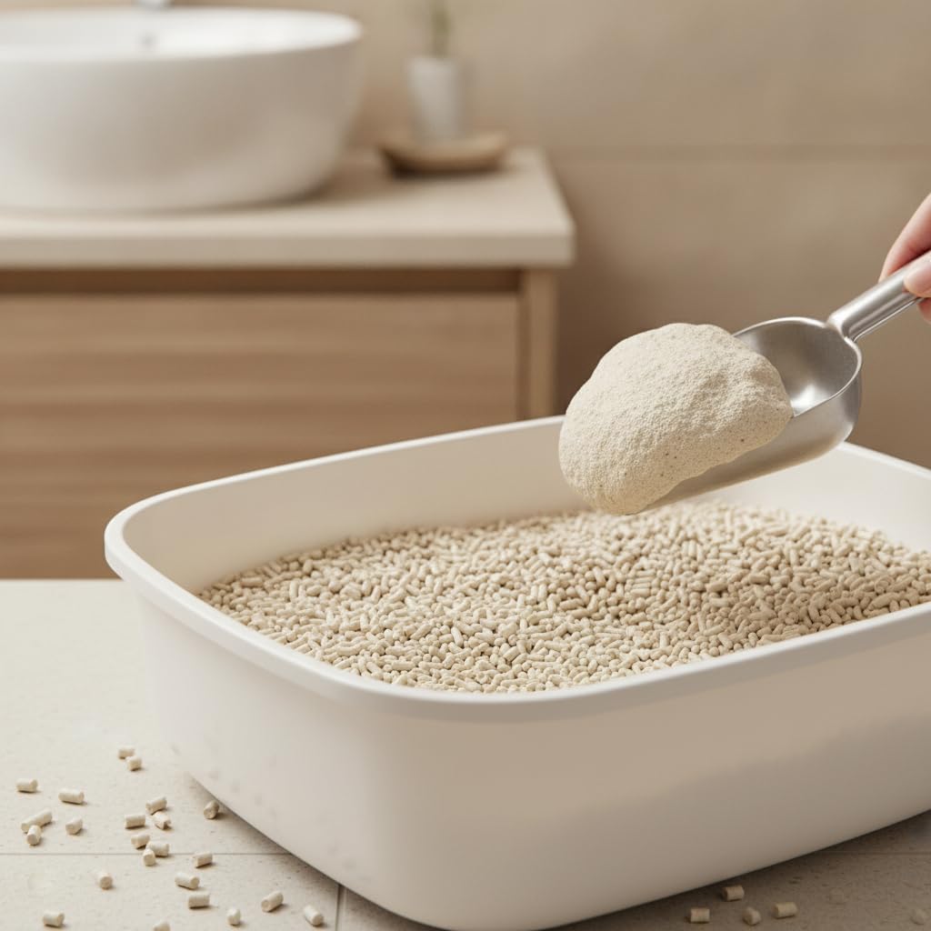 Lettiera Gatto Agglomerante al Tofu e Fibra Vegetale | Sabbia Lettiera Gatto Naturale per Igiene Quotidiana, lettiera vegetale, Tofu, Sapore Originale Migliorato (Confezione Multipla), 10 jin