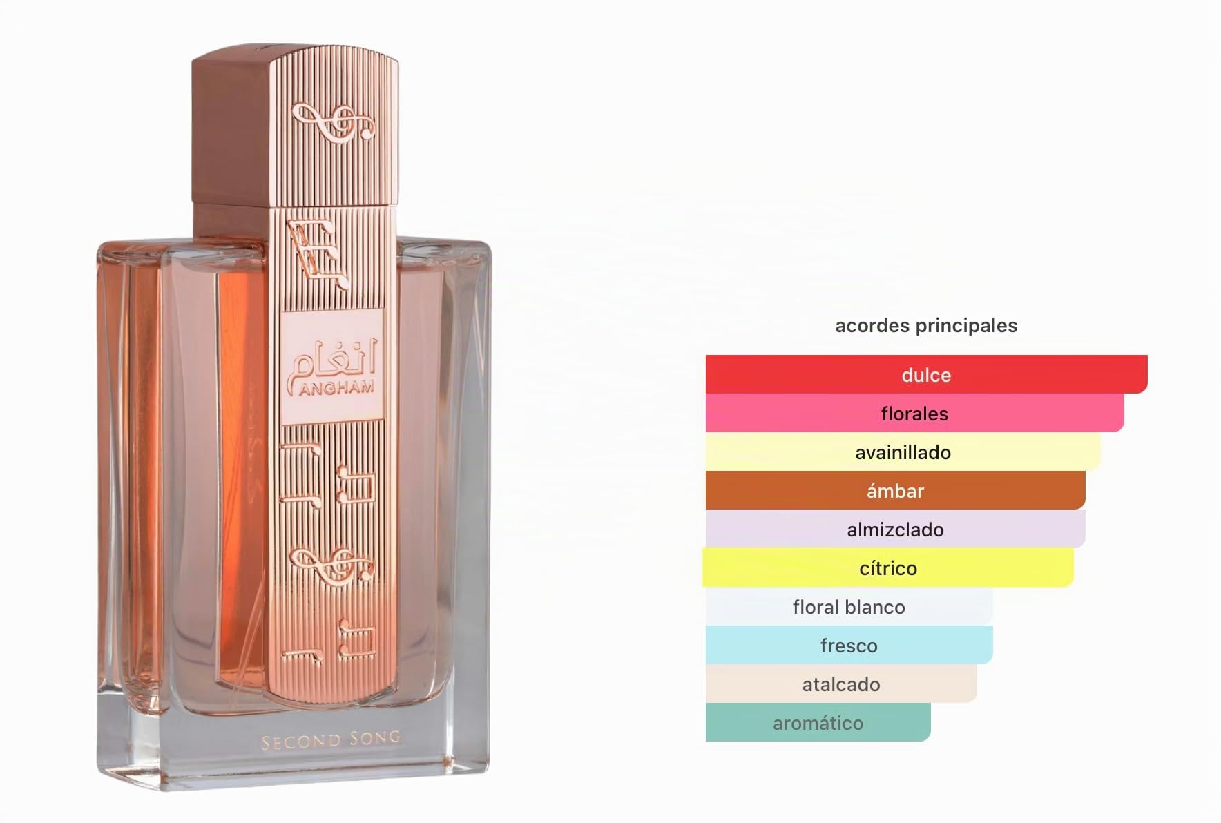 Lattafa Angham Second Song Eau de Parfum 100ml, Perfume Árabe para Mujer de Larga Duración, Incluye Atomizador, Fragancia Dulce y Adictiva con Notas de Vainilla Praliné y Almizcle (Angham Second Song)