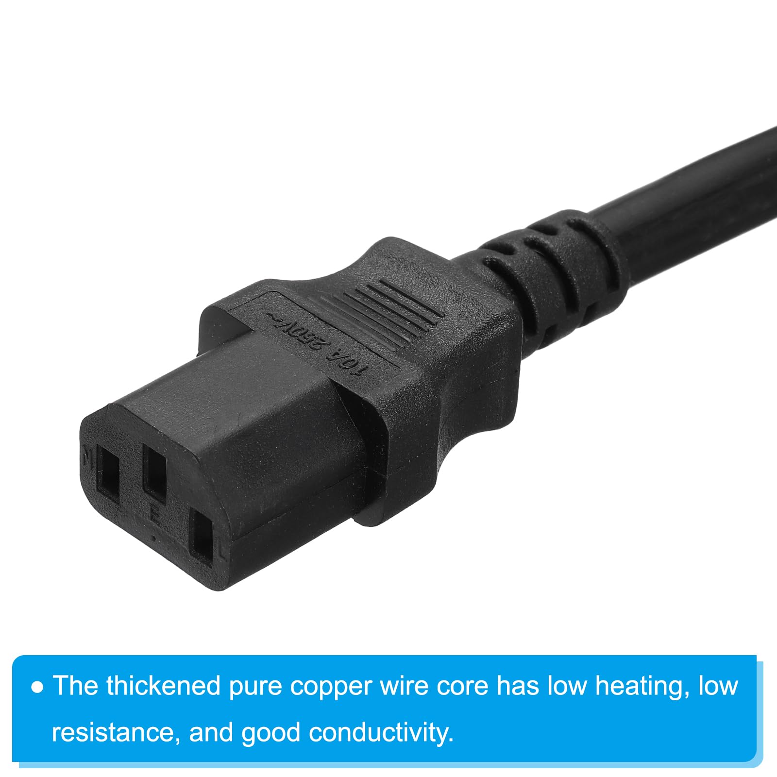 PATIKIL Cavo Di Alimentazione CA 2.5mm² 250V 10A 16A Cavo Di Estensione PDU