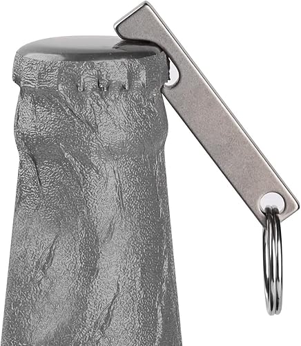 Miniatura 8 de SW637 Mini llavero de titanio abrebotellas de cerveza, regalos de bar para hombres, marido, papá, novio, suministros EDC para viajes al aire libre.