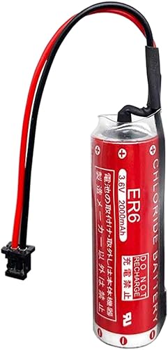 Miniatura 3 de (10 piezas) 3.6V ER6 2000mAh PLC Batería de litio para ER6 OTC Robot Batería con DF13-2P Enchufe para M70 Sistema CNC (3.6 Voltios, 2.0 Ah, No