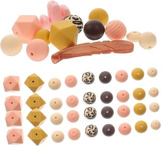 Hexagon Silicone Beads 92pcs Silicone beads kit kats in bulk silicone bead supplies keychain craft DIY beads bead set baby Silicone Teething Beads