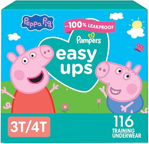 Miniatura 1 de Pampers Easy Ups - Pantalones de entrenamiento para niñas y niños, talla 3T-4T, 116 unidades, ropa interior de entrenamiento My Little Pony (el