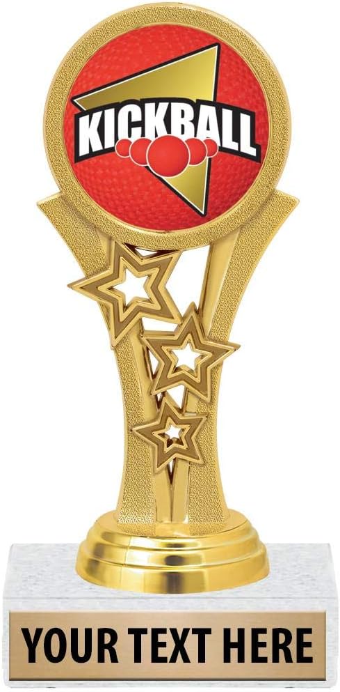 Crown Awards Kickball Trophies, 5 1/2" Starbeam Kickball Trophy, Engraving Included Prime