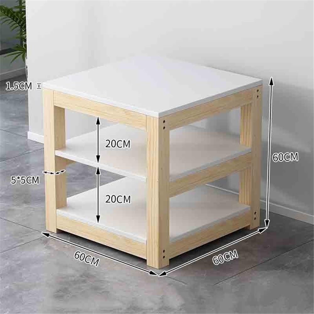 Stampante Piedistallo Scaffale da pavimento in legno Supporto for fotocopiatrice multistrato Semplice scaffale for stampante ufficio(Beige)