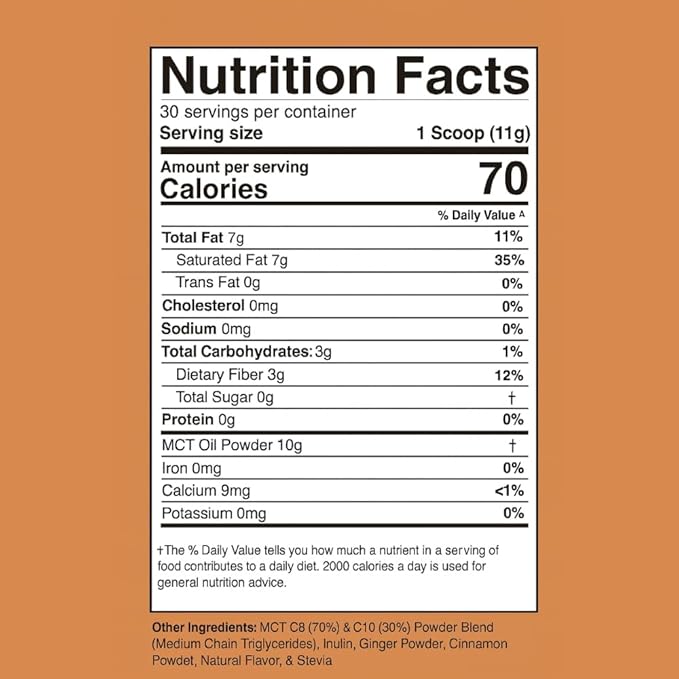 Dr. Colbert, MD MCT Oil Powder Sabor Gingerbread 330g miniatura 5
