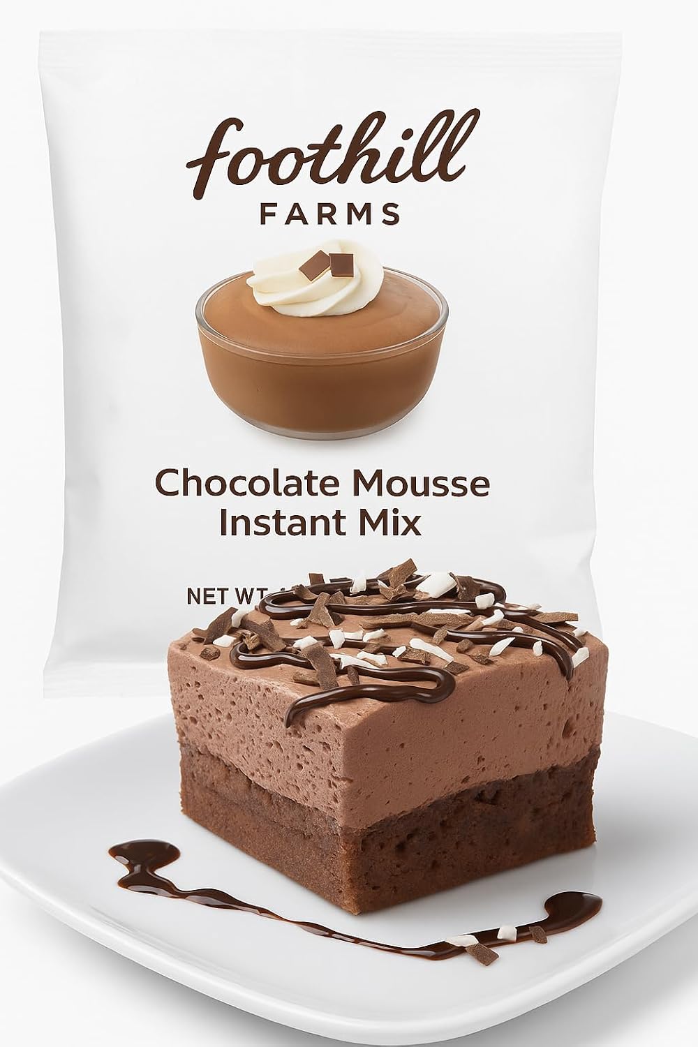 Foothill Farms – Assorted Instant Mixes & Seasoning Blends – Multiple Flavors & Pack Sizes (2-Pack, Chocolate Mousse)